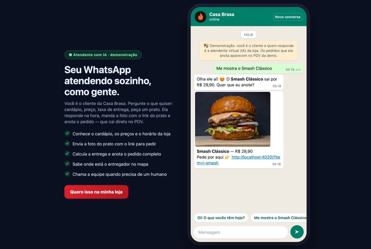 Atendente com IA